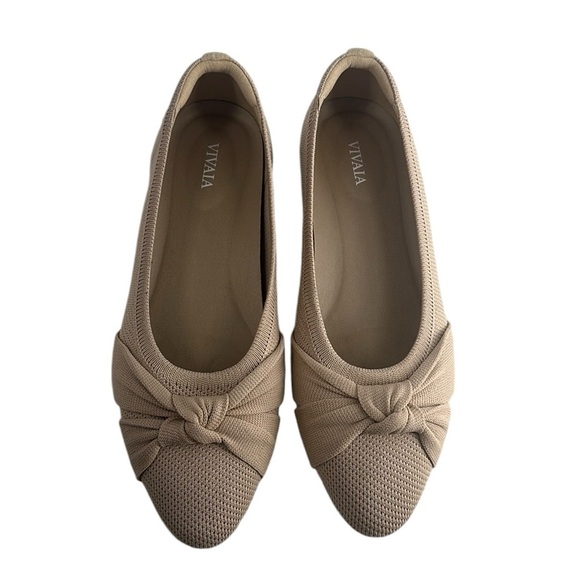 Vivaia Bibi Almond-Toe Knotted Flats sustainable comfort shoes - size 38 (US7.5) - Picture 4 of 10